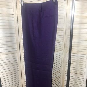 LINEN PANTS PURPLE LONG TALL SALLY SZ 16 WIDE LEG
